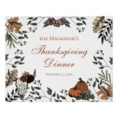 Poster Pays Thanksgiving Party Automne Harvest Taureau cr (Devant)