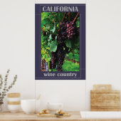 Poster Pays vinicole de Californie (Cuisine)