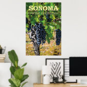 Poster Pays vinicole de Sonoma (Bureau à domicile)