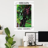 Poster Pays viticole de l'Oregon (Bureau à domicile)