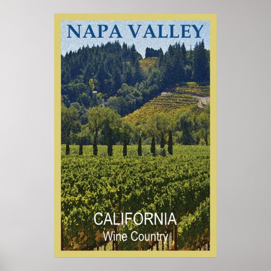 Poster Pays viticole de Napa Valley (Devant)