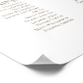 Poster Pays Western Floral Crest Mariage Carte de siège (Coin)