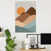 Poster Paysage 2 Dessins Boho Simple Boho Chic Aesthet (Bureau à domicile)