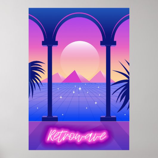 Poster Paysage Abstrait (Devant)