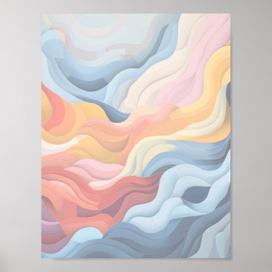 Poster Paysage Abstrait 2 (Devant)