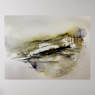 Poster Paysage Abstrait aux couleurs d'automne