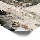 Poster Paysage Abstrait blanc de chats Jungle (Coin)