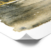 Poster Paysage Abstrait carré Aquarelle Art Imprimer (Coin)