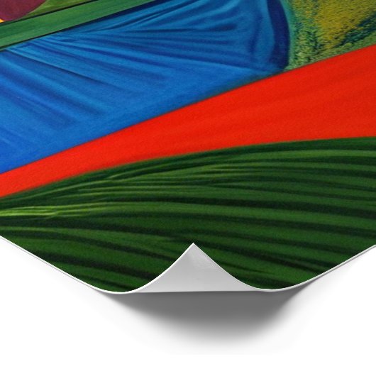 Poster Paysage abstrait coloré (Coin)