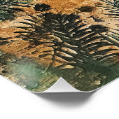 Poster Paysage Abstrait de chats de jungle (Coin)