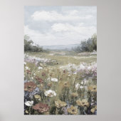 Poster Paysage Abstrait de Ferme Art Neutre (Devant)