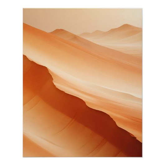 Poster Paysage Abstrait Désert Nature Arrière - plan Art (Devant)