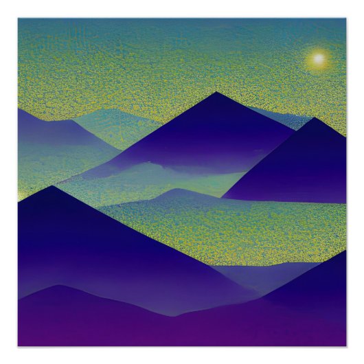 Poster Paysage Abstrait Étoile tombée 23 (Devant)