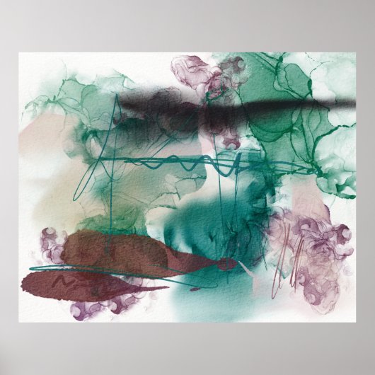 Poster Paysage Abstrait moderne (Devant)