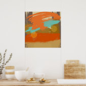 Poster Paysage Abstrait Peinture Cercles sphères (Cuisine)