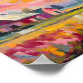 Poster Paysage agricole d'automne Art Abstrait moderne (Coin)