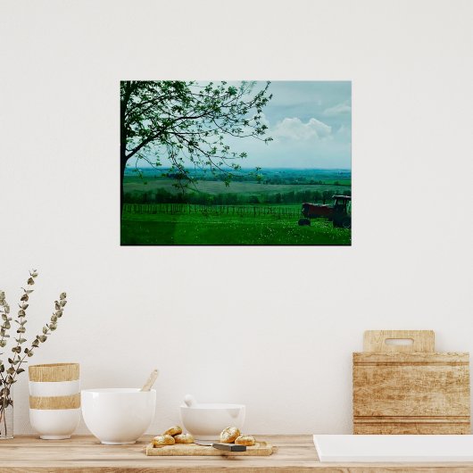 Poster Paysage agricole du Midwest dans le Wisconsin Post (Cuisine)