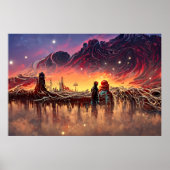 Poster Paysage Alien dans l'espace extra-atmosphérique | (Devant)