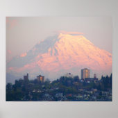 Poster Paysage Alpenglow du mont Rainier (Devant)