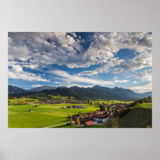 Poster Paysage alpin de Bavière (Devant)