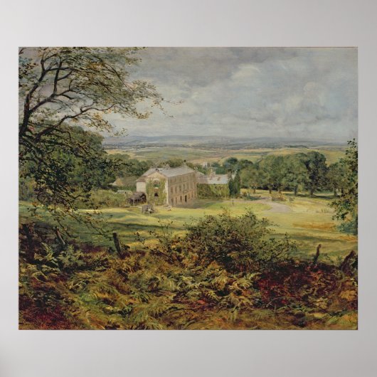 Poster Paysage anglais avec une maison, 19ème siècle (Devant)