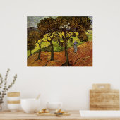 Poster Paysage, arbres et figures par Vincent van Gogh (Cuisine)