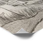 Poster Paysage (arbres, étang et air frais) (Coin)