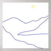 Poster paysage art abstrait (Devant)