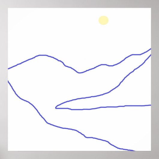 Poster paysage art abstrait (Devant)