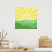 Poster paysage art abstrait (Cuisine)