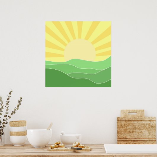 Poster paysage art abstrait (Cuisine)
