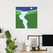 Poster paysage art abstrait (Bureau à domicile)