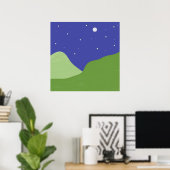 Poster paysage art abstrait (Bureau à domicile)