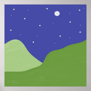 Poster paysage art abstrait
