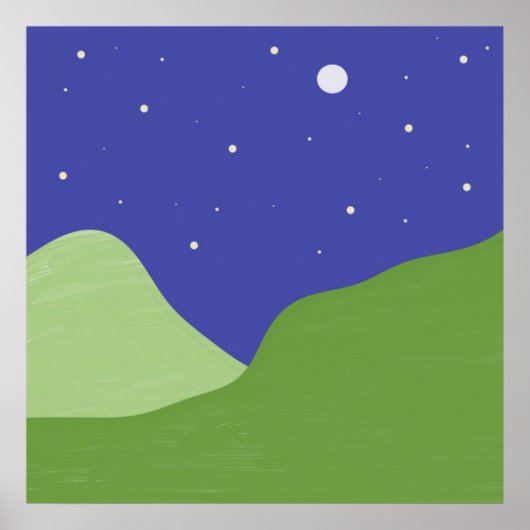 Poster paysage art abstrait (Devant)