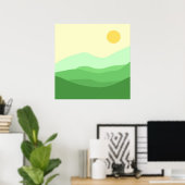 Poster paysage art abstrait (Bureau à domicile)
