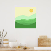 Poster paysage art abstrait (Cuisine)