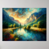 Poster Paysage artistique Abstrait V (Devant)