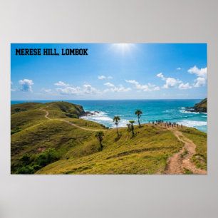 Poster Paysage artistique du coucher de soleil côtier de