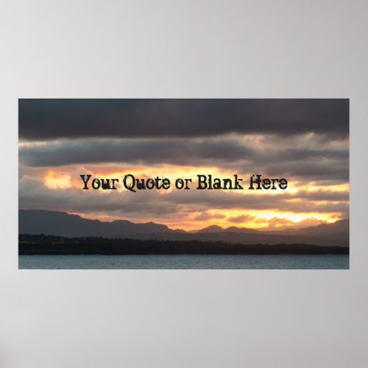 Poster Paysage au coucher du soleil (Devant)