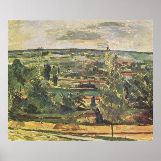 Poster Paysage au Jas-de-Bouffan - Paul Cezanne (Devant)