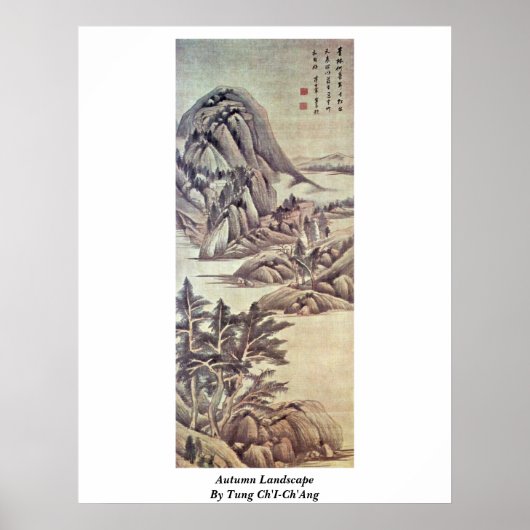 Poster Paysage Automne Par Tung Ch'I-Ch'Ang (Devant)