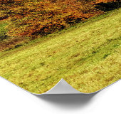 Poster paysage automne rouge et orange (Coin)