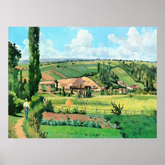 Poster Paysage aux Patis, Pontoise, oeuvres d'art célèbre (Devant)