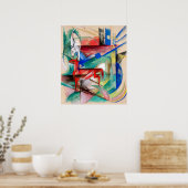 Poster Paysage avec animaux de Franz Marc (Cuisine)
