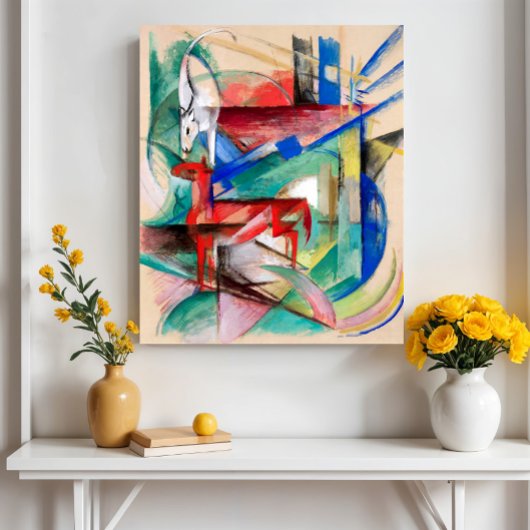 Poster Paysage avec animaux par Franz Marc