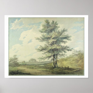 Poster Paysage avec arbres et figurines, c.1796 (c.p.