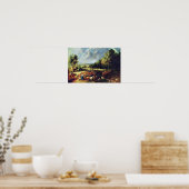Poster Paysage Avec Arc En Ciel Par Rubens Peter Paul (Cuisine)