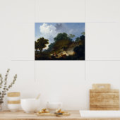 Poster Paysage avec bergers par Fragonard (Cuisine)