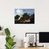 Poster Paysage avec bergers par Fragonard (Bureau à domicile)